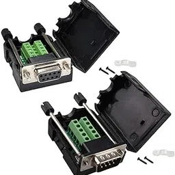 Futheda DB9 RS232 D-SUB Female and Male Adapter 9-pin 2-Row Serial Port Breakout Board to Terminal Connector Signal Module Solder-Free (Male Adapter with Case x1, Female Adapter with Case x1)-picture-49