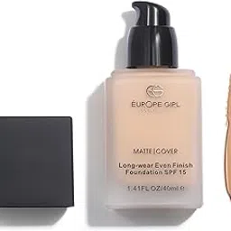Europe Girl Matte Cover Foundation - 130 (Medium Pink Undertone, 40 ml) Spf-15-image-1