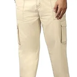 bewakoof Men's Cotton Blend Solid Oversized Fit Plus Size Trousers-picture-44