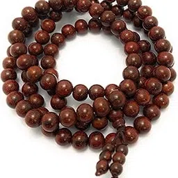 YSK Handcrafted Original Red Sandalwood Mala Rosary Lal Chandan Jaapmala Wooden Raktchandan Japa Maala for Meditation Pooja Chanting Wearing Jewelry Prayer Beads - 108 Beads (10 MM)-picture-29