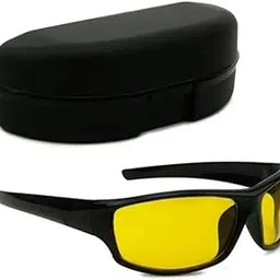 Night Drive Sunglasses for Men & Women | Anti-Glare Polarized Yellow Lens Glasses-picture-39