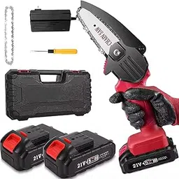SEAHAVEN Mini Chainsaw Cordless 6 Inch Cutting Area Wide Heavy Duty Battery Powered Hand Saw gardens farms pastures Wood Working Tool Like Logging Cutting Pruning with Multicolor (1)-picture-28
