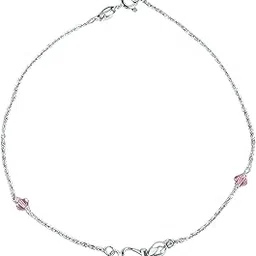 zavya 925 Sterling Silver Pink Cubic Zirconia Butterfly Adjustable Rhodium Plated Chain Anklet (Single) | Gift for Women & Girls | 1 Year Plating Warranty-picture-15