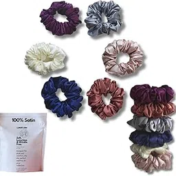 Lumiflora™ Cute Messy Bun Satin Scrunchies for Women and Girlfriend - Pack of 6 – Soft & Gentle Hair Scrunchie Set – No Crease, Comfortable Hold, Stylish Ponytail Holder – Perfect Hair Accessories for All Occasions-image-14