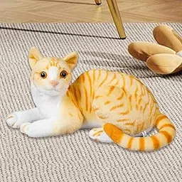 Bnf® Cat Plush Toy Kids Room Decor Snuggling Plush Cat Doll for Adults Boys Girls Yellow 25cm Baby | Toys for Baby | Plush Baby Toys-image-35