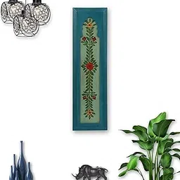CRAFT TREE MDF Wall Hanging Jharokha Frame | Hand-Carved Decorative Window Frame | Vintage Home & Office Décor | (Blue)-image-13