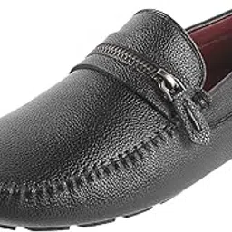 metro Men Synthetic Leather Loafer Shoes-picture-11