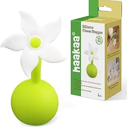 Haakaa Stopper Breastpump Stopper Manual Breast Pump Silicone Flower Stopper 100% Food Grade Silicone BPA PVC and Phthalate Free 1 pc, White-picture-18