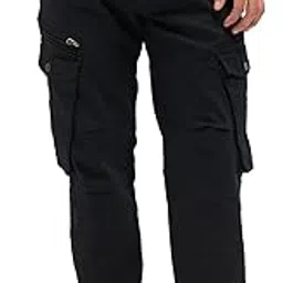 the bear house Men's Straight Fit Black Cotton Jeans image 1