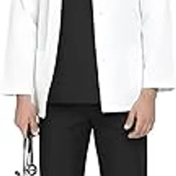 Medilook Unisex Lab Coat | Polyester Long Sleeves Short Medical Apron | 3 Pockets Apron Lab Coat | Uniform for Doctors | White-picture-20