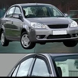 Door Side Window Visor Unbreakable Felxible deftecfor Chrome Line Door Visor for ABS Plastic IKON All Model (Set of 4Pcs)-picture-13