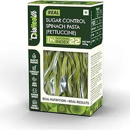 Diahealth Diabetic Care Spinach Pasta (Fettuccine), 200 Gms, 1 Pack, Low Glycemix Index (22) & High Protein/Serv, Taste Just Like Regular Pasta, Low Carb, Prebiotic High Fibre, For Diabetics And Diet-picture-13
