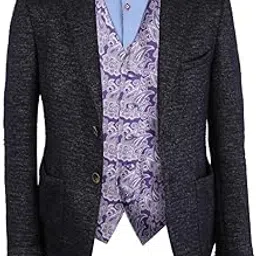 X-Large, Purple-EGC1B06A: EGC1B04-06 Inspire Style Patterned Waistcoat Microfiber Designer Vests By Epoint-picture-24