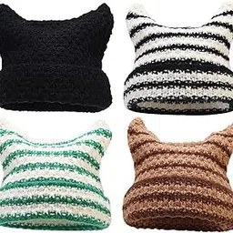 enakshi (label) Women Winter Hat Cute Winter Warm Beanie Cap for Hiking Travel Autumn Winter Black|Clothing, Shoes & Accessories | Womens Accessories | Hats-picture-32