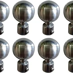 VANOS DREAMZ Stainless Steel Curtain Bracket Set – 8 Pcs | Premium Big Ball Design | Durable & Rust-Resistant | Ideal for Door & Window Fittings-image-48