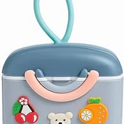 Milk Powder Container Airtight Portable Food-Grade Storage Box for Baby Formula, Snacks & Cereals ? with Measuring Spoon & Carry Handle (Grey)-image-17