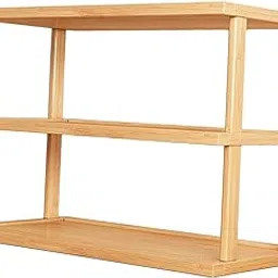 ARTISOUL Desktop Organizer 2 Layer Tabletop Stand Display Shelf for Kitchen Apartment Brown | Furniture | Bookcases-picture-10