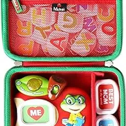 Mchoi Shockproof Carrying Case Compatible with LeapFrog Tad's Fridge Phonics Magnetic Letter Set, Red, Case Only-picture-17
