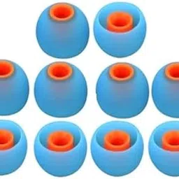 The Thrift Store Silicone Rubber Earbuds Tips, Eartips, Earpads, Earplugs, for Replacement in Earphones and Bluetooth Medium Size (Blue Red)-picture-19