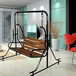 Kaushalendra Indoor Swing Chair with Stand - Iron Pipe Jhula for Indoor Use, 300 Kg Capacity, 2 Seater, 144.8 Centimeters/167.6 Centimeters-picture-11