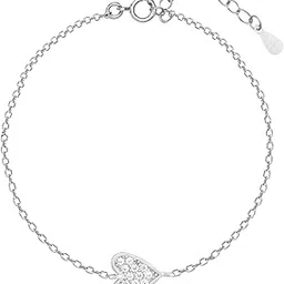 giva 925 Silver Heart of Zircons Bracelet, Adjustable | Gifts for Women and Girls | With Certificate of Authenticity and 925 Stamp | 6 Months Warranty*-picture-57