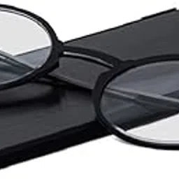 ThinOptics Manhattan Reading Glasses Black Frames With Milano Magnetic Case - 1.50 Strength Thin Lightweight Compact Round Readers-image-59
