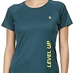 dollar Women's Polyester Solid Sports Half Sleeve Regular Fit Active Wear Gym Tshirt | Round Crew Neck Breathable T-Shirt for Running Workout and Fitness | Pack of 1-picture-31