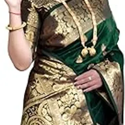 aura silk women solid saree, Reception Saree, printed saree for women, Ready to Wear, Pashmina fabric Saree for Women-picture-10