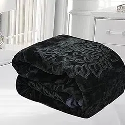 SK STORE Single Bed Blanket Mink Blanket for Heavy Winter Ac Solid Single Bed Blanket Super Soft Light Winter Blanket (Grey, Single Bed)-image-5