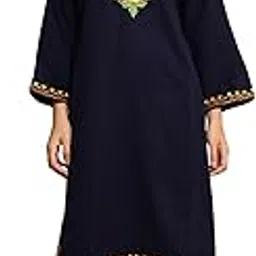 Kashmiri Embroidered Cashmilon Phiren Blue Multi-image-43