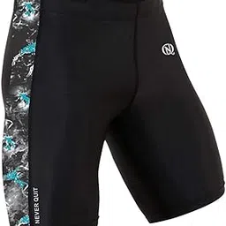 never quit Women�s Swim Shorts- Athletic Compression Shorts Ladies Board Shorts (Small, Blue)-picture-17