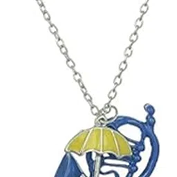 rvm jewels How I Met Your Mother Inspired Necklace Alloy Pendant Blue Yellow For Womens-picture-53