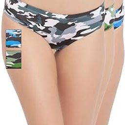 clovia Women's Cotton Medium Waist Inner Elastic Bikini Panty in Multicolor-picture-40
