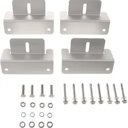 JAZZY PEARLS 4 Piece Solar Panel Z Type Aluminum Mounting Bracket Holder for Roof RV Boat-image-99