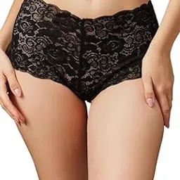 clovia Women's Lace Mid Waist Boyshort Panty-picture-19