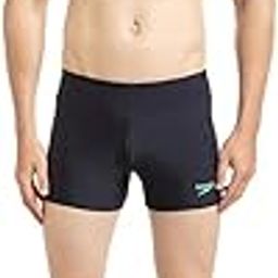 speedo Men's Endurance Essential Houston Aquashort - True Navy & Green Glow-picture-0