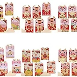Dorakitten 36PCS 2021 Ox Year Red Envelopes Cartoon Chinese New Year Money Packet Hong Bao 2021 Chinese Red Packets Lucky Money Packet-picture-27