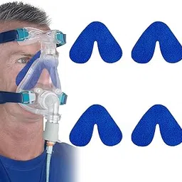 4 Pcs Nose Pads for CPAP Masks, 10 * 8cm/3.94 * 3.15in Soft Nose Mask Padding to Reduce Pressure Marks and Air Leaks, Comfortable Fit for Sleep Apnea Therapy, Dark Blue-picture-30