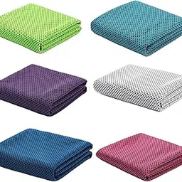 JAZZY PEARLS® 6 Pieces Cooling Towel Absorbent 40" 12" Cool Towel for Yoga Workout Sports-Sporting Goods-Fitness Running & Yoga-Fitness Equipment & Gear-Gym Towels-picture-29