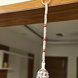 Handmade Ceramic Macrame Bells Wall Hanging Decor, Bohemian Home Wall Décor, Hanging Bells for Home Décor, Room Décor Item-image-26