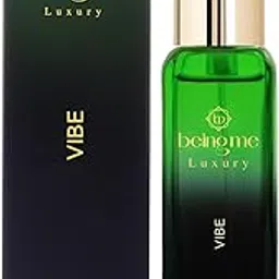 Being Me Luxury VIBE Long Lasting Perfume for Men | EDP 20ml | Sweet Fruity and Elegant White Floral Notes Blended with Warm Amber | Gift for Husband & Him | Office, Date & Party Fragrance Scent-image-0