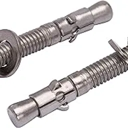 Bolt Dropper Stainless Steel Wedge Anchors - 3/8" x 3" Corrosion Resistant Concrete Fasteners - Commercial Grade Anchor Bolt, Nuts, and Washers Included - Pack of 10-picture-44