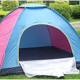 Tent House Polyester-6 Person Waterproof Dome Tent with Carry Bag- Easy Set Up-Great for Camping Heavy Rain, Wind, Storm Proof Campers for Outdoor, Travelling, Picnic Family Tent (Pink &Blue)-image-61