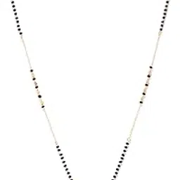 priyaasi American Diamond Mangalsutra for Women | Black Beads Mangalsutra for Women | Modern Short Style-picture-12