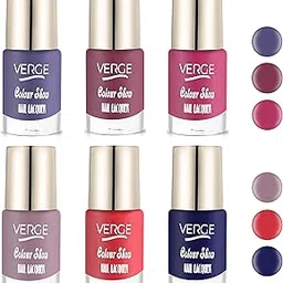 VERGE Colour Show Daily Shine Nail Polish (6 Days Stay & Non Toxic; VEGAN) (PRIME FINISH) (Pack of 6) NO CHIPPING, NO FADING & QUICK DRY FORMULA (NEW COLOURS)-picture-37