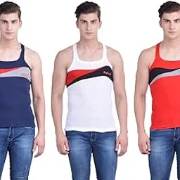 dollar bigboss Men's Pack of 3 Solid Cotton Gym Vest (Colour May Vary)-picture-12