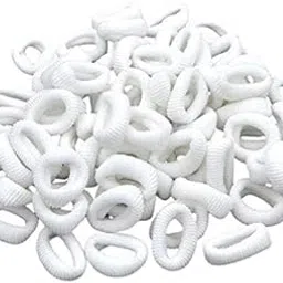 kalaneet Small White Rubber Bands Hair Ties Ponytail Holders for Girls Kids Baby Girls 100 pcs-picture-37