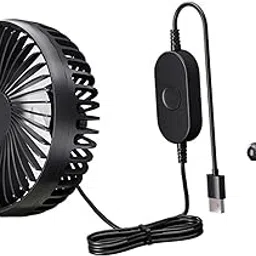 TRENDYNEST USB Car Fan Backseat Portable Headrest Mount 12V 24V for Truck Home Van Black | Home & Garden | Home Improvement | Heating, Cooling & Air | Portable Fans-image-3