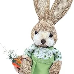Easter Bunny Decoration Cute Straw Bunny Figurine for Party Office Farmhouse Style D | Home & Garden | Yard, Garden & Outdoor Living | Garden D?©Cor | Statues & Lawn Ornaments-picture-40