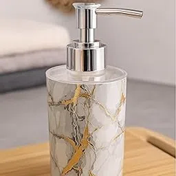 Emoh Roced Liquid Soap Dispenser 250ML – Refillable Unbreakable Plastic Bottle for Handwash, Sanitizer, Lotion, Shampoo – Bathroom, Kitchen, Sink, Shower, Wash Basin (White Marble, Pack of 1)-picture-20
